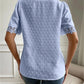 Floral Lace Short Sleeve Shirt Summer Fashion V-Neck Tops Women's Clothing.