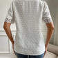 Floral Lace Short Sleeve Shirt Summer Fashion V-Neck Tops Women's Clothing.