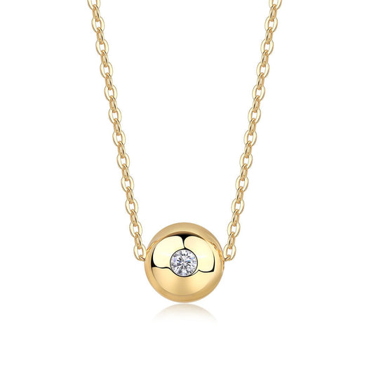 Fortune Circulation Luxury Fashion Diamond Pendant Necklace Set With Mosan Diamond Silver Ornaments.