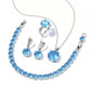 Geometric Round Earrings Ring Bracelet Necklace Ornament Suit.