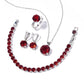 Geometric Round Earrings Ring Bracelet Necklace Ornament Suit.