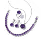 Geometric Round Earrings Ring Bracelet Necklace Ornament Suit.
