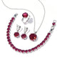 Geometric Round Earrings Ring Bracelet Necklace Ornament Suit.