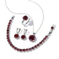 Geometric Round Earrings Ring Bracelet Necklace Ornament Suit.