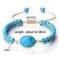 Hand-woven 4MM Natural Blue Turquoise Beads Irregular Bracelet.