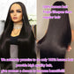 HD Lace Front Human Hair Wig with straight texture showcasing 100% human hair quality and long lifespan, perfect for stylish looks.