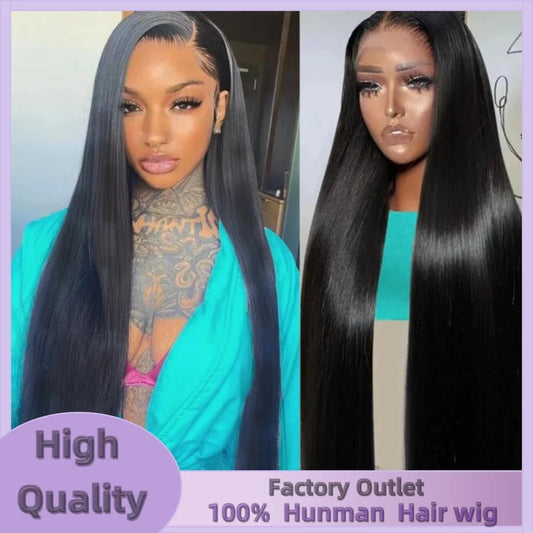 HD lace front human hair wigs, straight style, showcasing high quality design and vibrant shine, perfect for any occasion.