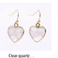 Heart Pendant Earrings Love Heart Earrings With Gold Rim.