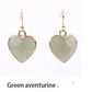 Heart Pendant Earrings Love Heart Earrings With Gold Rim.