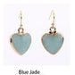 Heart Pendant Earrings Love Heart Earrings With Gold Rim.