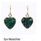Heart Pendant Earrings Love Heart Earrings With Gold Rim.