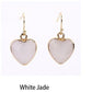 Heart Pendant Earrings Love Heart Earrings With Gold Rim.