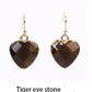Heart Pendant Earrings Love Heart Earrings With Gold Rim.