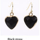 Heart Pendant Earrings Love Heart Earrings With Gold Rim.