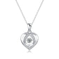 Heart To Have Your Luxurious Fashion Diamond Pendant Necklace Set With Mosan Diamond Silver Ornaments.