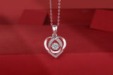 Heart To Have Your Luxurious Fashion Diamond Pendant Necklace Set With Mosan Diamond Silver Ornaments.