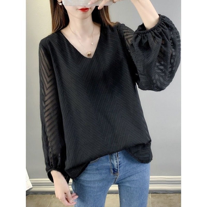High-end Chiffon Top Fairy Slimming Belly-covering.