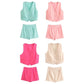 High Waist Casual Pants Shorts Suit Women.