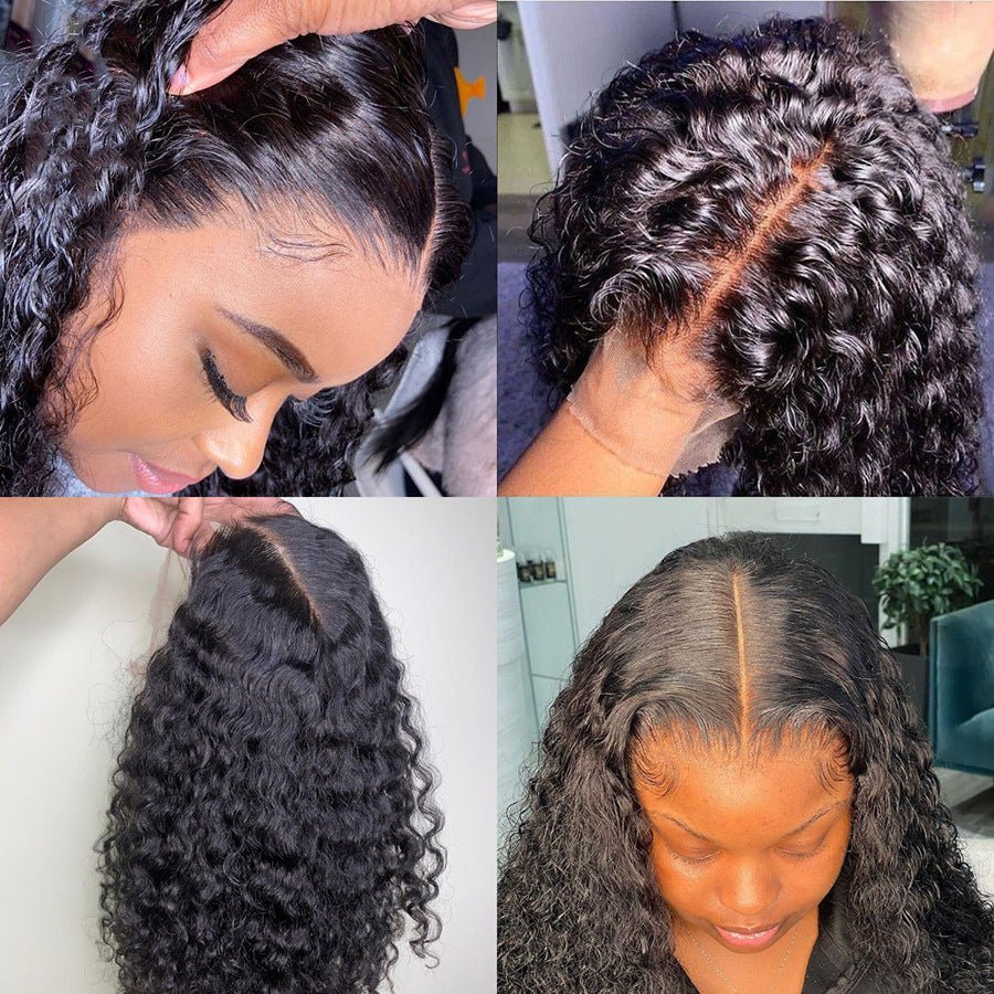 Human Hair With Small Curly Hair And Long Hair Sets.