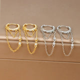 INS Chain Zircon Tassel Design Fashion Ear Ring.