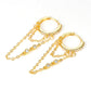 INS Chain Zircon Tassel Design Fashion Ear Ring.