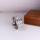 INS Rings Titanium Steel Couple Single And Double Row Diamond Ring.