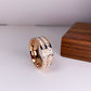 INS Rings Titanium Steel Couple Single And Double Row Diamond Ring.