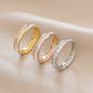 INS Rings Titanium Steel Couple Single And Double Row Diamond Ring.