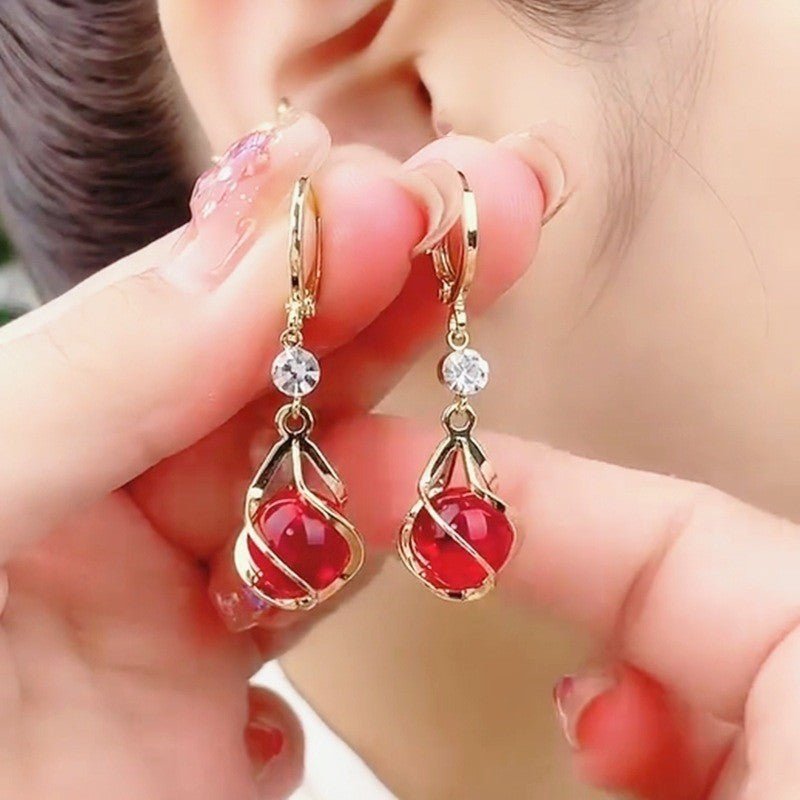 Korean Style Temperament Wild 925 Silver Pin Earrings.