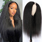 Lace Free Mechanism Yaki Straight Pure Human Wig.