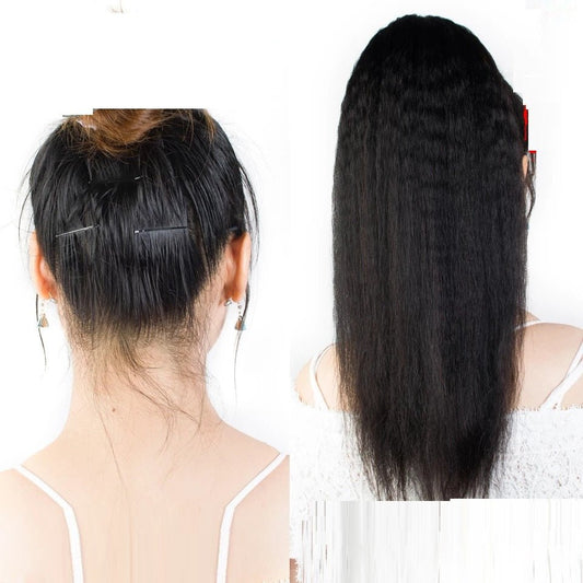Ladies Bandage Real Hair Ponytail Cornbeard Piece.