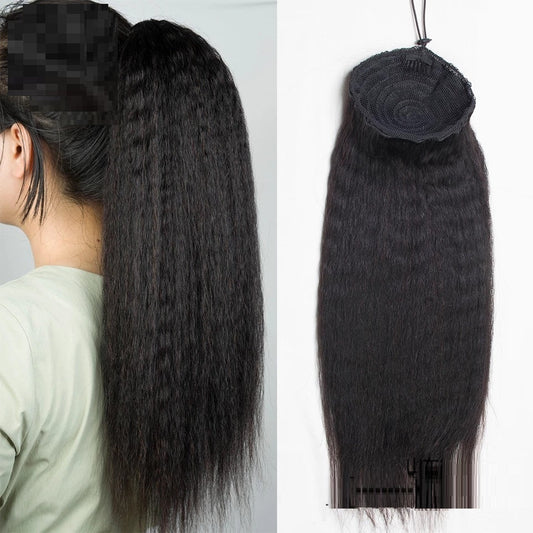 Ladies Bandage Real Hair Ponytail Cornbeard Piece.