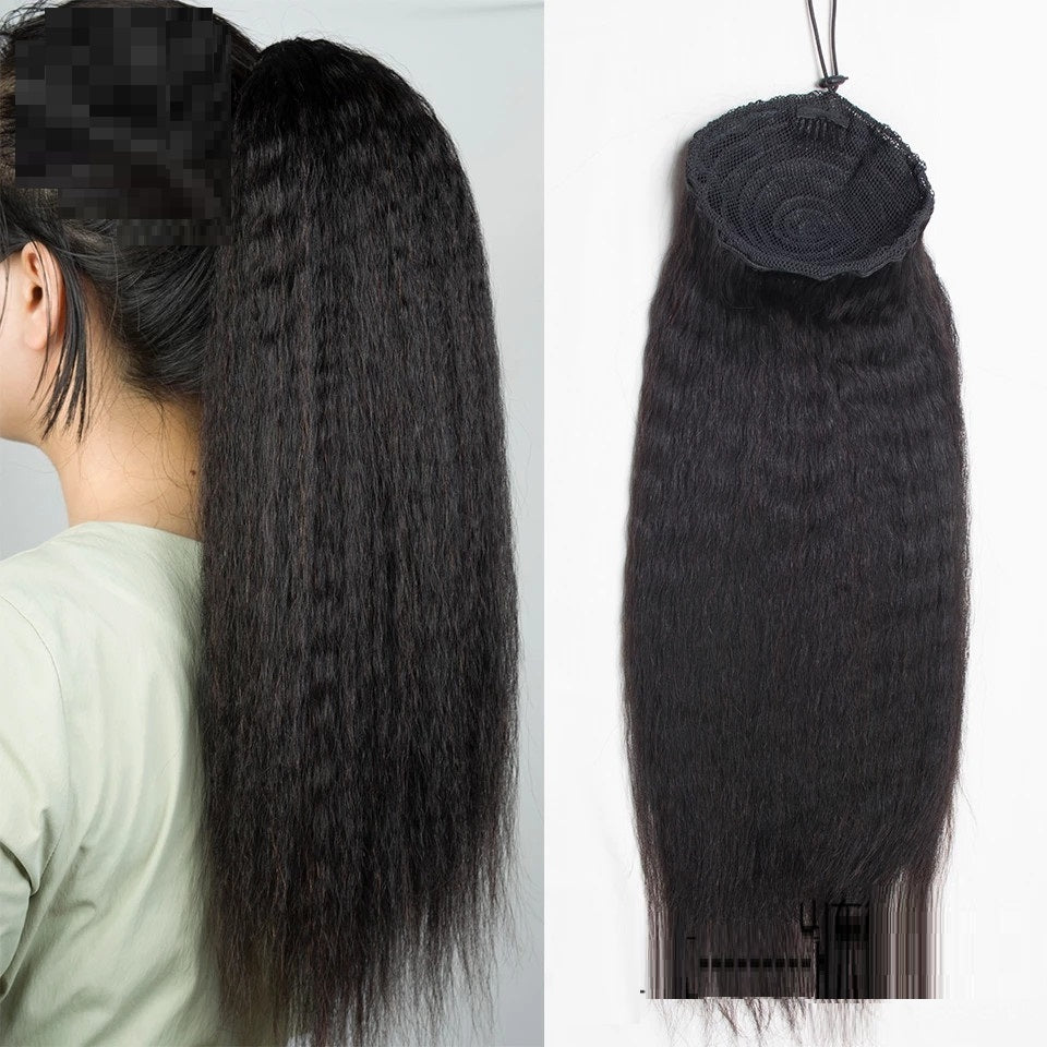 Ladies Bandage Real Hair Ponytail Cornbeard Piece.