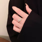 Light Luxury Minority High-grade Full Diamond Snake Ring.