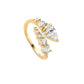 Light Luxury Minority High-grade Full Diamond Snake Ring.