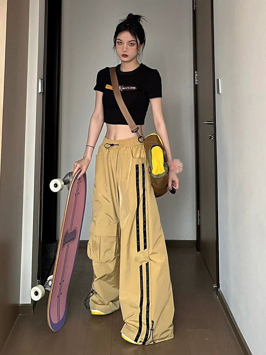Loose Fitting High Waisted Sports Pants For Women.