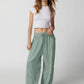 Loose Wide Leg Pants Women Drawstring Leggings Trousers.