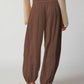 Loose Wide Leg Pants Women Drawstring Leggings Trousers.