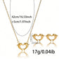 Lxalry 18K Gold Plated Heart Dolphins Mirror Jewelry Set  Hypoallergenic Skin Safe Necklace   Stud Earrings For Couple S Gift Daily Wear  Never Fade Adjustable Luxury With Precision Cast Symmetry.