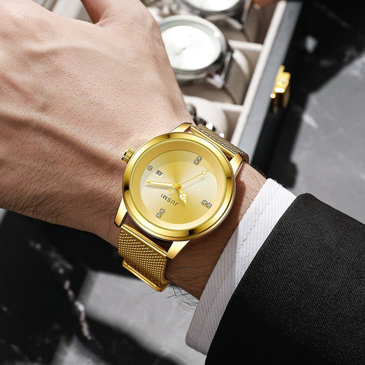 Men's Mesh Strap Watch Quartz Watch.