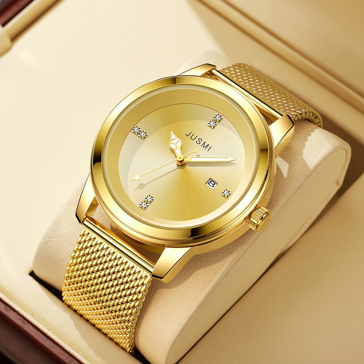 Men's Mesh Strap Watch Quartz Watch.