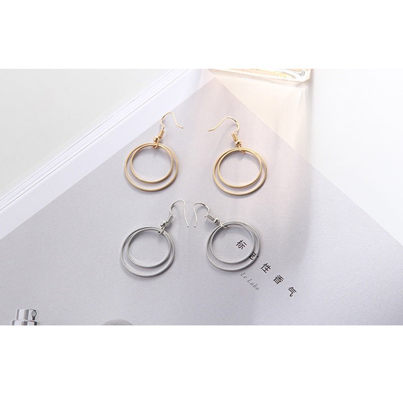 Metal Double-layer Geometric Small Circle.