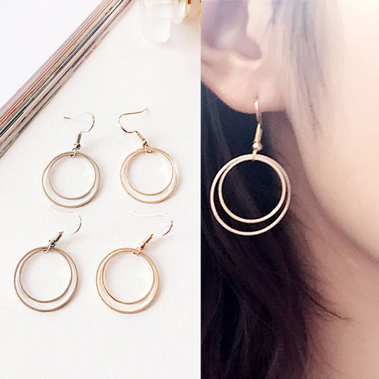 Metal Double-layer Geometric Small Circle.