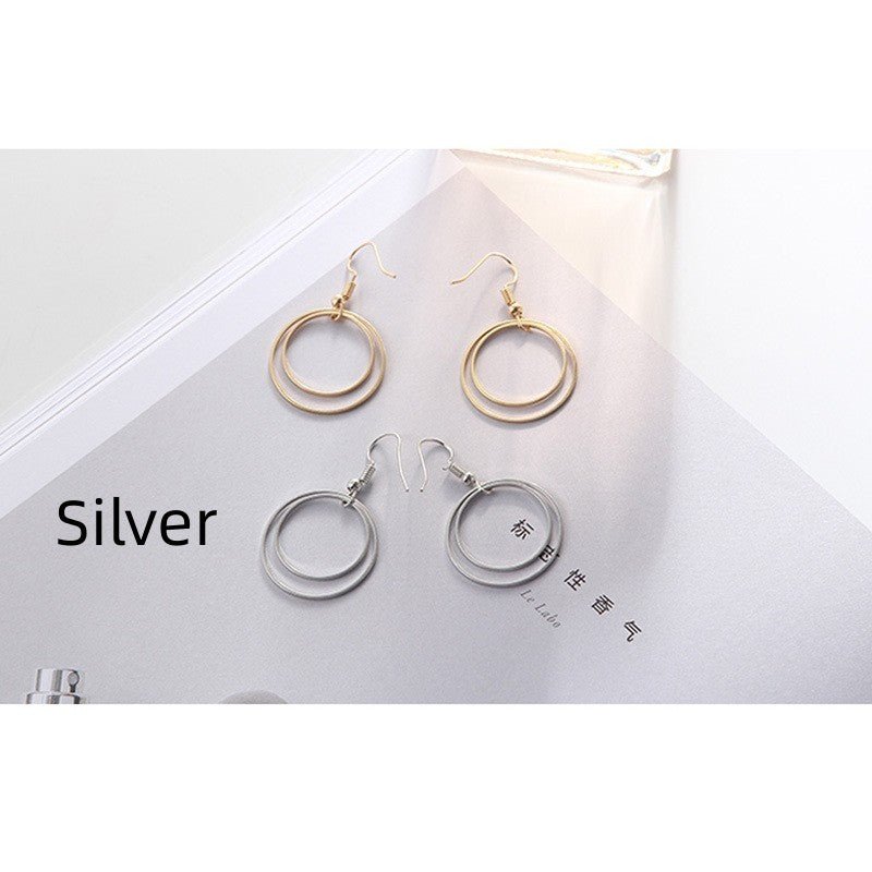 Metal Double-layer Geometric Small Circle.