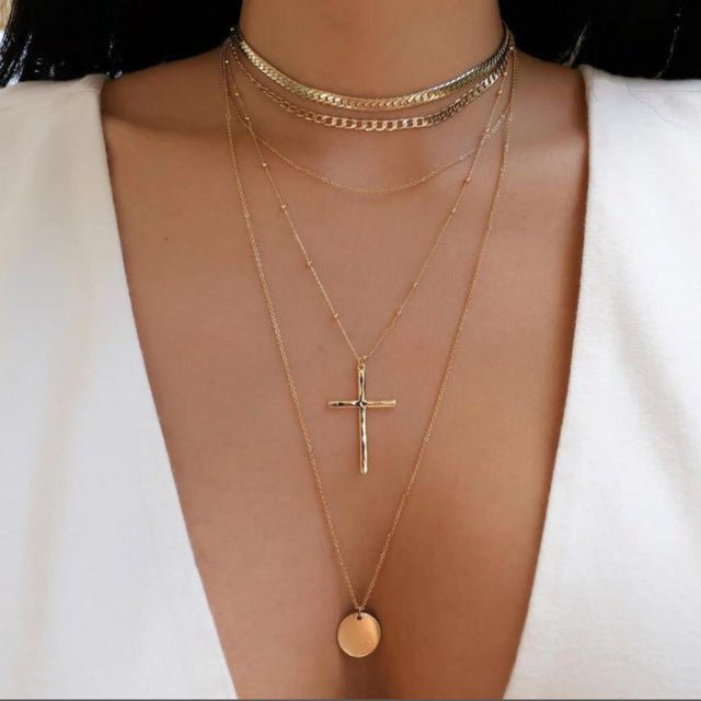 Multilayer Trend Elegant Jewelry Long Snake Chain Crystal.