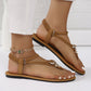 New Casual Flat Flip-toe Beach Plus Size Rhinestone Sandals.