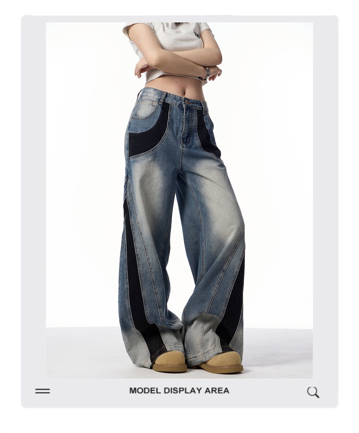ONLPP American-style Retro High Street Wash Stitching Deconstructed Skinny Jeans.
