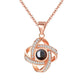 Original Projection Necklace Jewelry Gift with Hidden Love Words for Women.