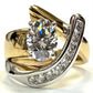 Personalized Creative Zircon Ring European And American 18K Gold Plated.