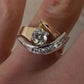 Personalized Creative Zircon Ring European And American 18K Gold Plated.